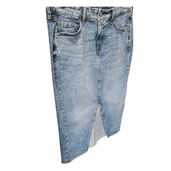 TORRID Plus Size Denim Front Slit Midi Skirt Size 16 - Picture 4 of 15